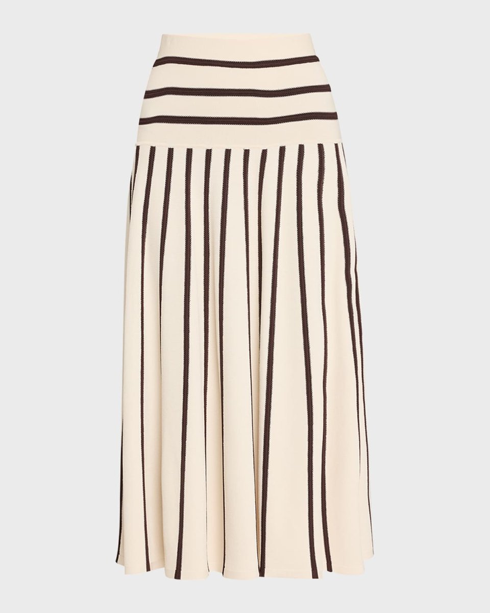 Illuminate Stripe Midi Skirt